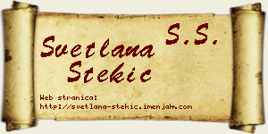 Svetlana Stekić vizit kartica